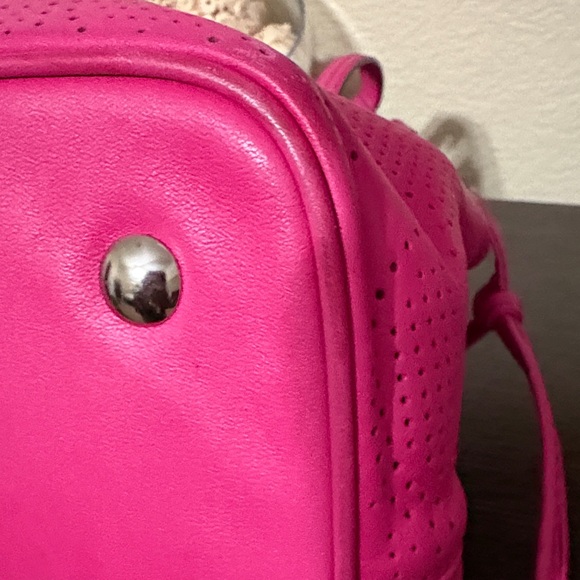 COACH Perforated Leather Drawstring Tote - Hot Pink | 2013 - Picture 10 of 13